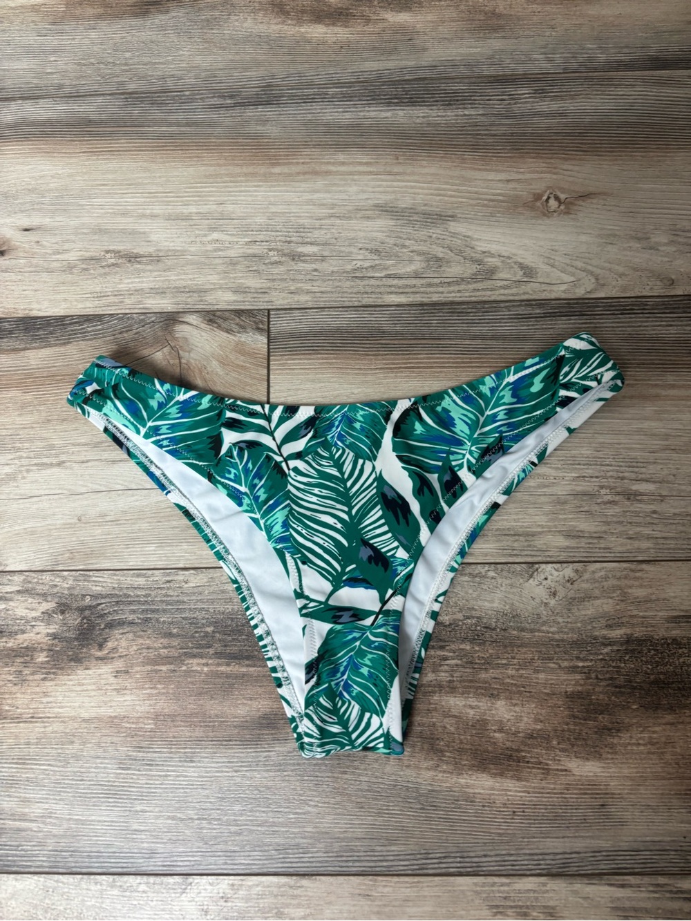 CUPSHE Tropical Leaf Print Bikini Bottom - Green